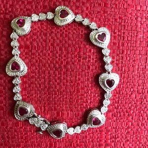 Kay Jeweler’a Ruby Heart Bracelet. Worn once!